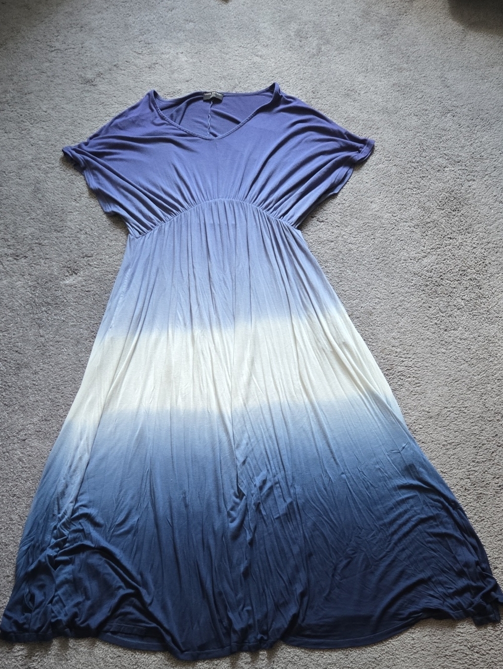 Lane Bryant Blue and White Ombre  Maxi Dress, Size 18/20